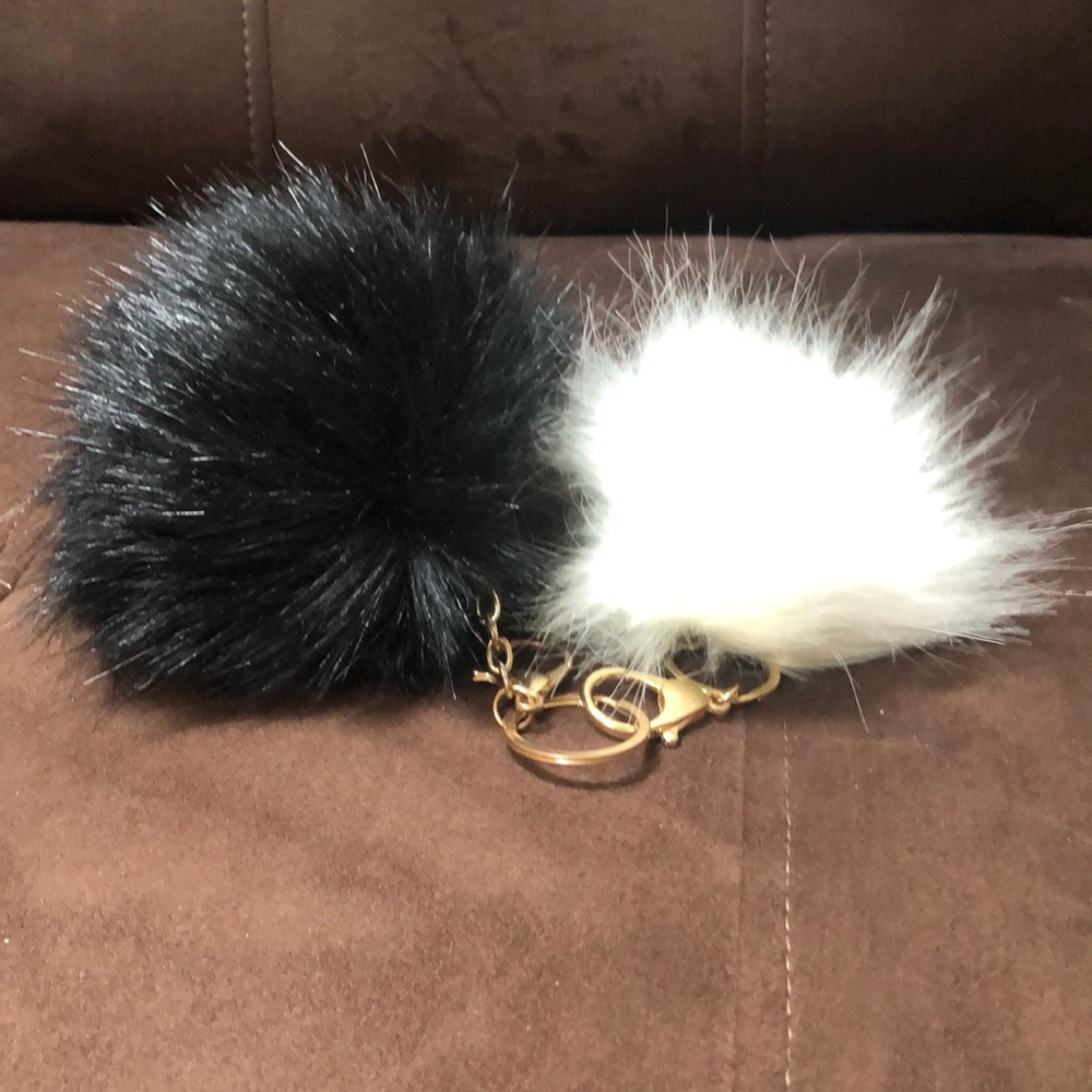 Fluff ball keychains